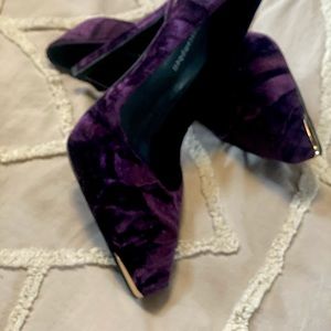 Purple crushed velvet High heels